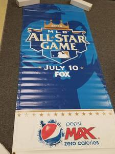 lot 1355 image: 2012 MLB All-Star Game Dual Sided Kansas City Royals Kauffman Stadium Banner 7ft x 3ft
