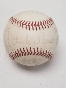 lot 1227 image: 1976 Oakland Athletics Team Autographed Rawlings Official American League Baseball w COA