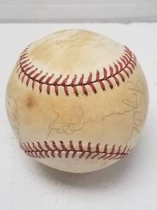 lot 1228 image: 1970s Minnesota Twins Team Autographed Rawlings Official American League Baseball w COA