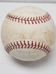 lot 1229 image: 1970s St. Louis Cardinals Team Autographed Baseball w COA