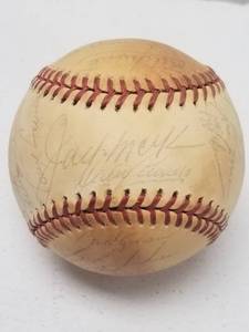lot 1231 image: 1970s St. Louis Cardinals Team Autographed Baseball w COA