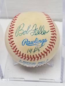 lot 1236 image: Bob Feller Autographed Rawlings Official American League Baseball w COA