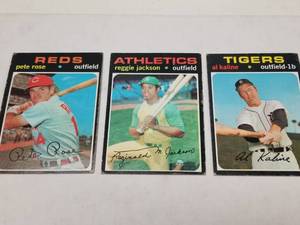 lot 1207 image: 1971 Topps Lot w Pete Rose, Reggie Jackson & Al Kaline