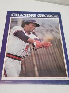 lot 1256 image: Rod Carew Autographed Magazine Photo Page w COA