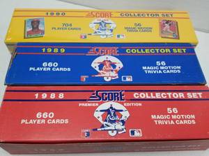 lot 1304 image: 1988, 1989 & 1990 Score Baseball Complete 660-Card Sets