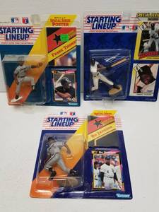 lot 1350 image: Bo Jackson & Frank Thomas White Sox Baseball Starting Lineup Figure Lot of 3