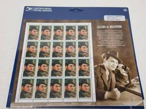lot 1377 image: Edward Robinson US Postage Stamp Sheet Legends of Hollywood .33c x 20
