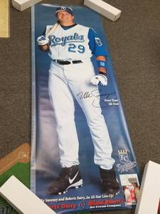 lot 1367 image: Mike Sweeney Highland Roberts Growth Poster Kansas City Royals 72 x 26