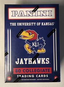lot 1016 image: 2018 Panini University of Kansas Jayhawks 80 Collegiate Trading Cards in Packs - Possible Memorabilia & Autographed Cards