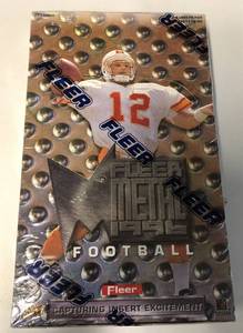 lot 1022 image: Factory Sealed 1996 Fleer Metal Football Trading Card Box - 36 Packs in Factory Sealed Box