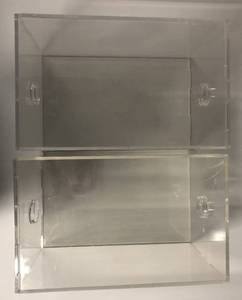 lot 1029 image: Two Used Acrylic Full Sized Football Protective Cubes