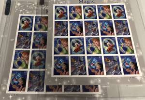 lot 1055 image: Two Pages of Disney Postage Stamps - Mint Condition - 40 Total Stamps