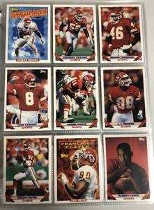lot 1076 image: Complete 1993 Topps Football Trading Card Set - Mint in Binder with Bonus Gold Cards