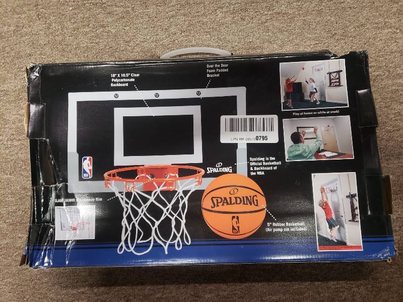 Spalding NBA Slam Jam Over The Door Mini Basketball Hoop, Basketball  Equipment