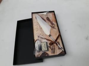lot 24256 image: FEATHER PEN & INK SET