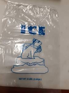 lot 24335 image: 8 LBS DRAW STRING ICE BAG LOT