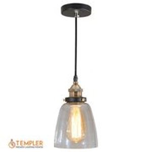lot 24383 image: Hanging Ceiling Pendant Light Fixture with Lamp Shade glass �