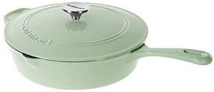 lot 13580 image: Cuisinart Cast Iron Chicken Fryer, Mint Green, 12