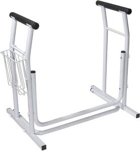 lot 13582 image: Drive Medical Stand Alone Toilet Safety Rail,White