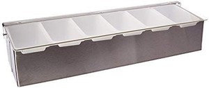 lot 13615 image: New Star 48049 Stainless Steel Condiment Dispenser with 6 Compartments