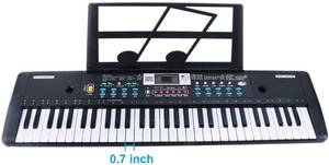 lot 13618 image: RenFox 61-Key Keyboard Piano with Music Stand Portable Electronic Kids Piano Keyboard for Beginners 22.9x7.9x2.3 Inch