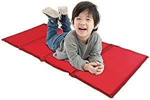 lot 13625 image: KinderMat, Basic Rest Mat, 1.5 Inch Thick, 41.75 x 18 Inches RedBlue