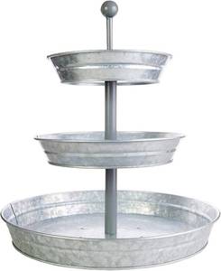 lot 13631 image: Decorative Galvanized Metal  Home Farmhouse D�cor & Display Stand  Coffee, Margarita Bar, Party Appetizers, Cupcake Stand  Indoor, Outdoor Use