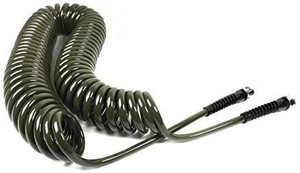 lot 13644 image: Water Right Professional Coil Garden Hose, Lead Free & Drinking Water Safe, 75-Foot x 38-Inch, Olive Green