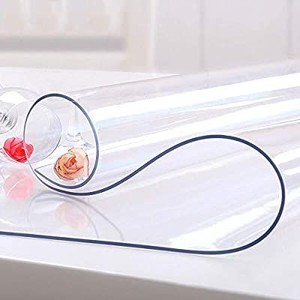 lot 13646 image: Thick Clear PVC Table Cover Protector - 24 x 40