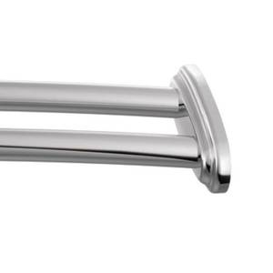 lot 13648 image: Moen 60-in Chrome Curved Adjustable Shower Rod