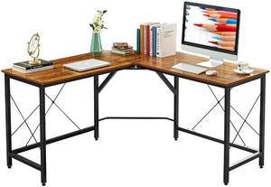 lot 13653 image: L-Shaped Desk 59 Computer Corner Desk, Home Gaming Desk, Office Writing Workstation, Space-Saving, Easy to Assemble
