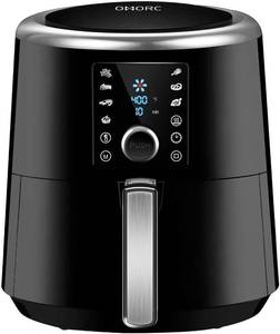lot 13656 image: OMORC Air Fryer, 6 Quart, 1800W Fast Large Hot Air Fryers & Oilless Cooker wPresets, LED Touchscreen(for Wet Finger)RoastBakeKeep Warm, Suitable for Dishwasher, Nonstick