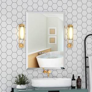 lot 13668 image: KOHROS Rectangle Beveled Polished Frameless Wall Mirror for Bathroom, Vanity, Bedroom (Rectangular)