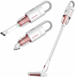 lot 13691 image: Deerma Cordless Vacuum Cleaner, 3 in 1 Lightweight Upright Stick Vacuum, Powerful Portable Versatile Wireless Handheld Vacuum with Rechargeable Battery for Home Hardwood Floor Carpet Car Pet Hair