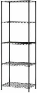 lot 13699 image: Homebi 5-Tier Wire Shelving 5 Shelves Unit Metal Storage Rack Durable Organizer Perfect for Pantry Closet Kitchen Laundry Organization in Black,21��Wx14��Dx61��H