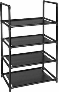 lot 13710 image: Fiducial Home 4 Tiers Shoe Rack 8-10 Pairs Sturdy Shoe Shelf 4 Tiers Narrow