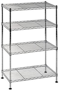 lot 13714 image: Sandusky Lee WS201232-C Industrial Welded Wire Shelving, 20 Width x 32 Height x 12 Depth, Chrome