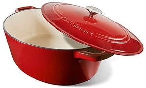 lot 13734 image: Cuisinart 7 Quart Oval Casserole, Red Gradient 7-quart Brand