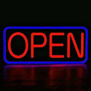 lot 13764 image: MaxLit 21 X 10 New Ultra Bright LED Neon Sign - Open -