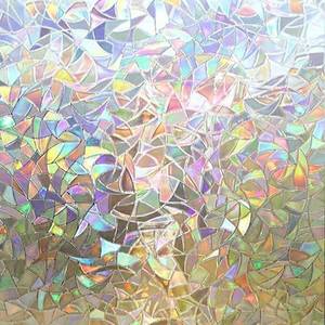 lot 13771 image: Rabbitgoo 3D No Glue Static Decorative Privacy Window Films for Glass Non-Adhesive Heat Control Anti Uv 35.4in. by 157.4in