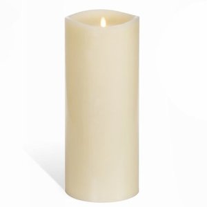 lot 13773 image: Luminara 025089 - 6 x 14 Remote Ready (Unscented) Wavy Edge Battery Operated LED Realistic Flame Wax Candle Light with Timer