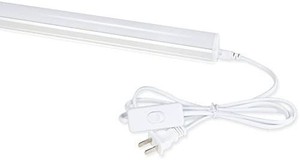 lot 13792 image: LED T5 Integrated Single Fixture, 4FT, 2200lm, 6500K (Super Bright White), 20W, Utility Shop Light, Ceiling and Under Cabinet Light, Corded Electric with Built-in ONOff Switch