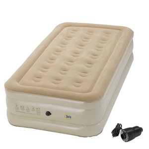 lot 13794 image: Serta Raised Air Bed with External AC Pump, Multiple Sizes