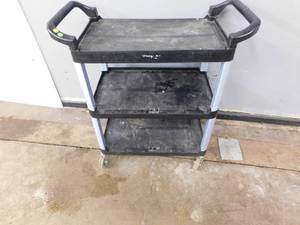 lot 2310 image: 3 Tier Plastic Rolling Cart