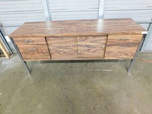 lot 2318 image: Wood Cabinet wDrawers and Center Storage