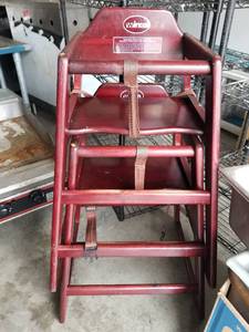 lot 514 image: (2) Wood High Chairs