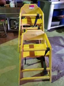 lot 542 image: (3) Wood High Chairs