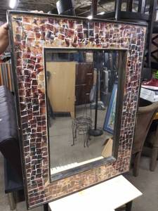 lot 5812 image: Nice Mosaic Framed Mirror