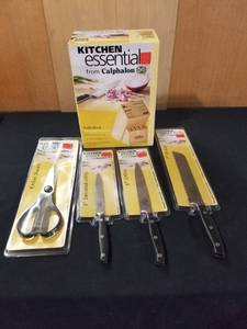 lot 7686 image: Calphalon Knives and Block all NIP