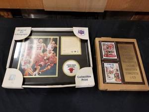 lot 7739 image: Chicago Bulls and Ezekiel Elliott Collectibles